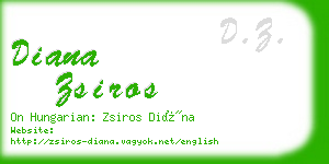 diana zsiros business card
